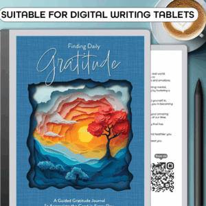 Finding Daily Gratitude Journal- Digital Download - Blue